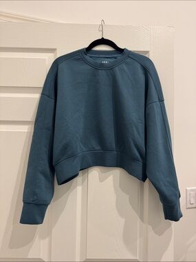 VPBY Teal Cropped Crew Sweatshirt - Women's Pullover